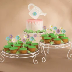 Juego de 3 Soportes Metálicos para Tartas y Dulces
