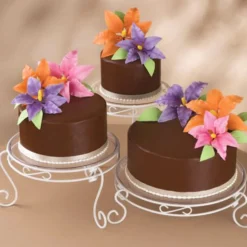 Juego de 3 Soportes Metálicos para Tartas y Dulces