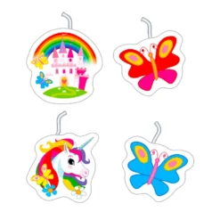 Juego de 4 Velas Unicornio