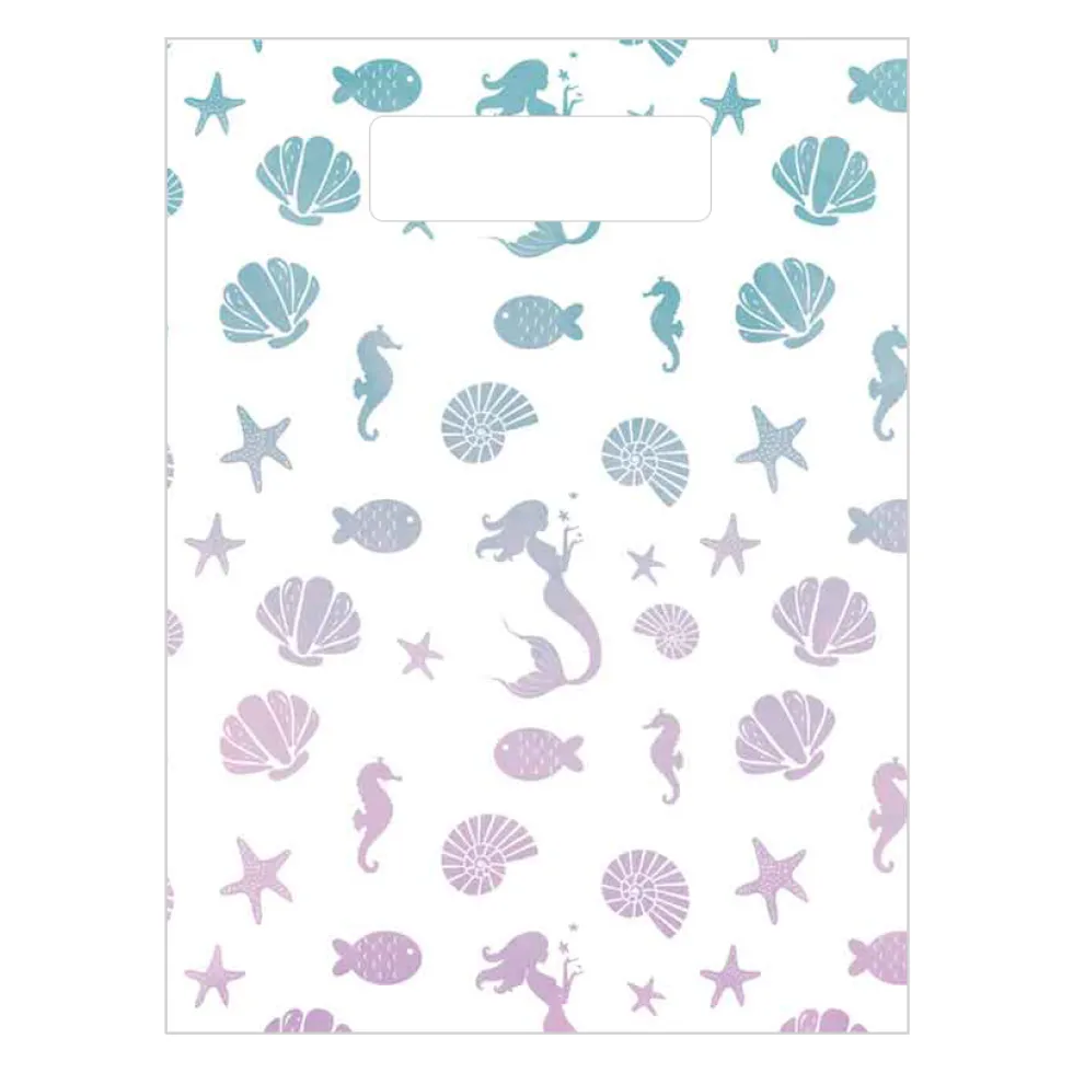 Juego de 6 Bolsas para Chuches Sirena Azul y Rosa