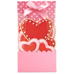 Juego de 6 bolsas para dulces con lazo rosa