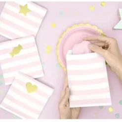 Juego de 6 bolsas para Fiestas Rosas y Blancas - Partydeco