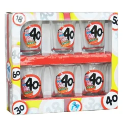 Juego de Chupitos 40 Años 6 ud