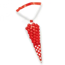 Juego de 10 conos para dulces rojo y blanco