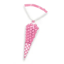 Juego de 10 conos para dulces Rosa y blanco