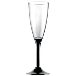 Juego de 6 Copas de Cava Negras 120 ml