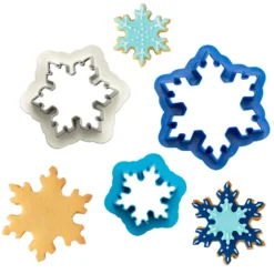 Juego de 3 Cortadores de Galletas Copo de Nieve
