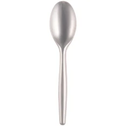 Juego de 20 Cucharas de Plástico Blanco Perla