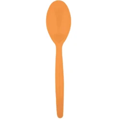 Juego de 20 Cucharas de Plástico Naranja