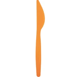 Juego de 20 Cuchillos de Plástico Naranja