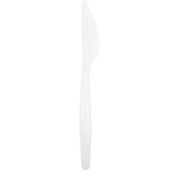 Juego de 20 Cuchillos de Plástico Blanco