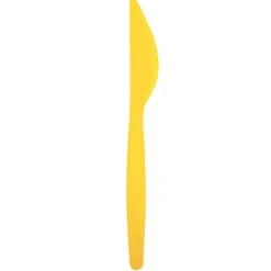 Juego de 20 Cuchillos de Plástico Amarillo