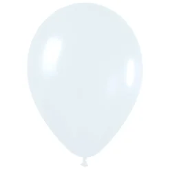 Juego de 12 Globos Blanco Mate 30 cm