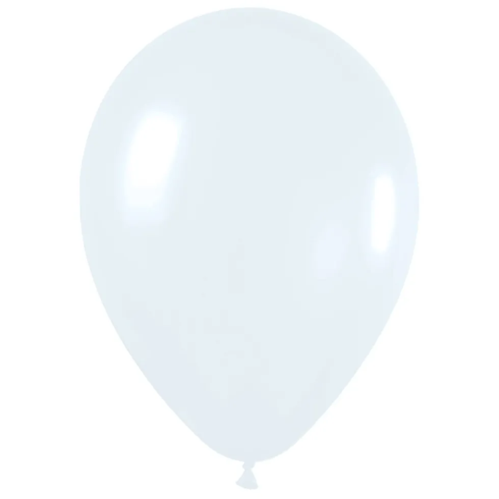 Juego de 12 Globos Blanco Mate 30 cm