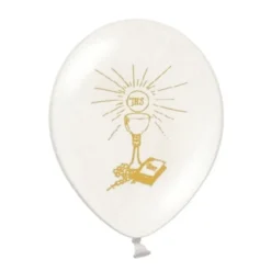 Juego de 6 Globos Blancos Sagrada Comunión