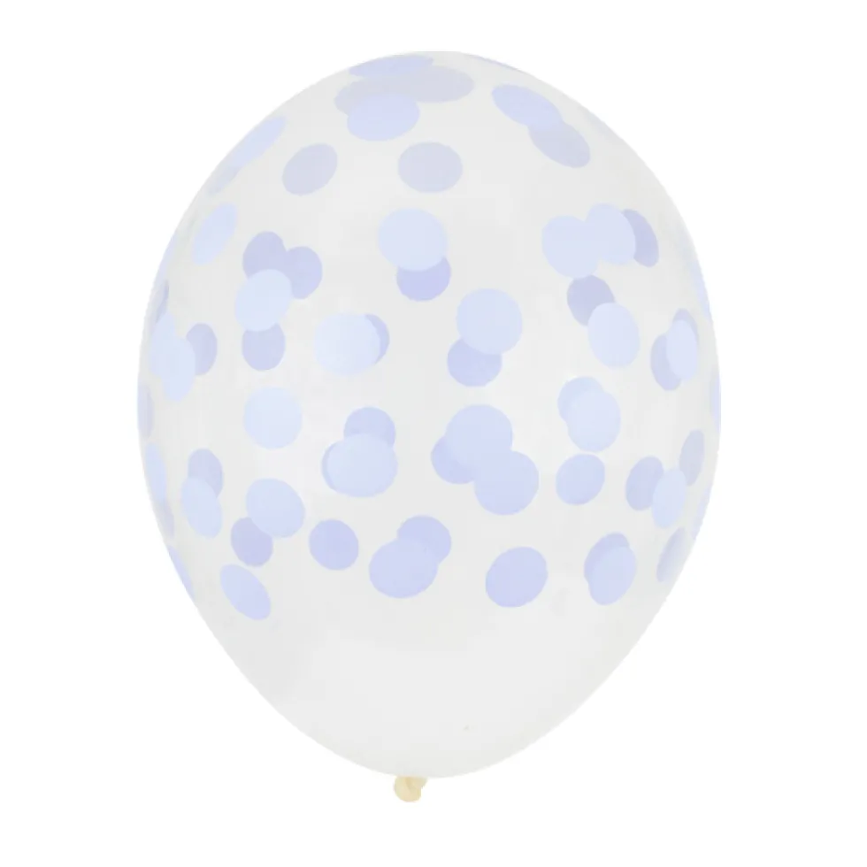 Juego de 5 globos Confeti azul pastel