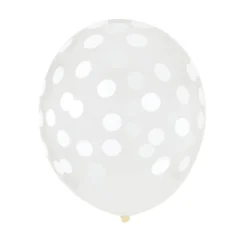 Juego de 5 Globos Confeti Blanco