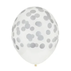 Juego de 5 globos Confeti Plata