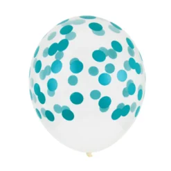 Juego de 5 globos Confeti Turquesa