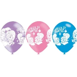Juego de 6 Globos de Látex Shimmer & Shine