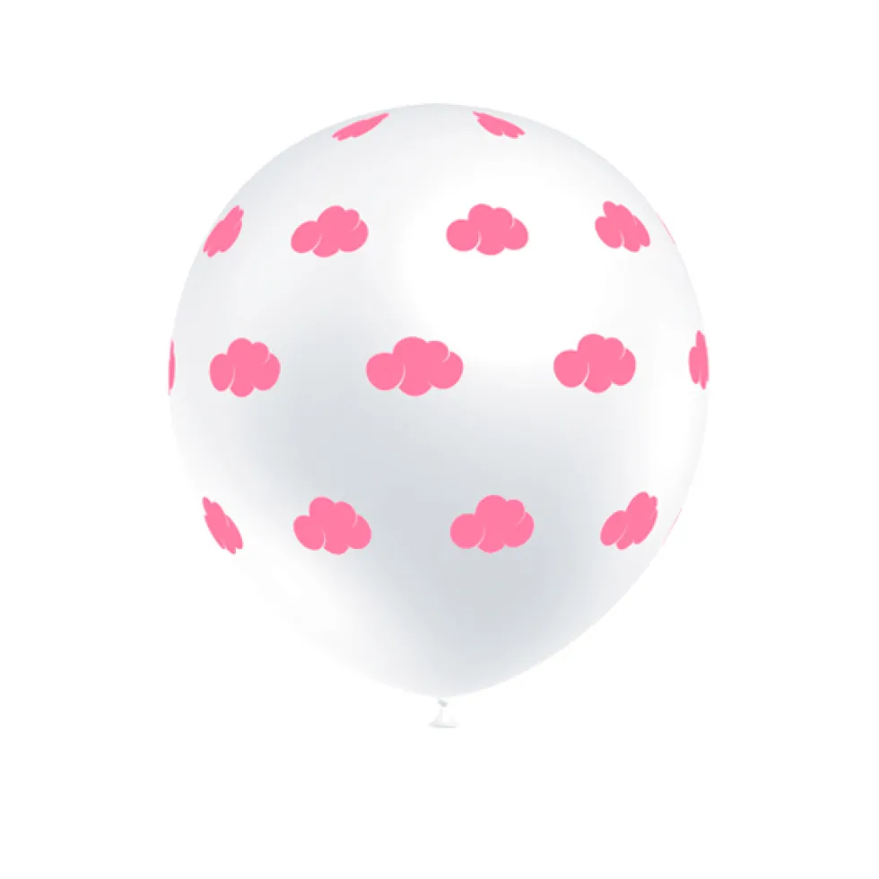 Juego de 8 Globos Nubes Rosas