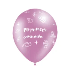 Juego de 8 Globos Primera Comunión Rosas