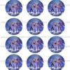 Juego de 12 Impresiones de 6 cm en Papel Comestible Las Guerreras K-POP Mod A