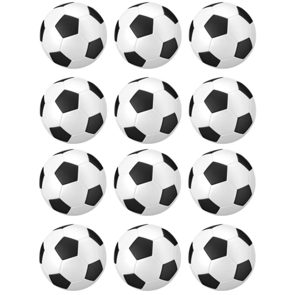 Juego de 12 Impresiones en Papel de Azúcar Balón de fútbol
