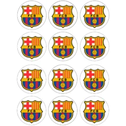 Juego de 12 Impresiones en Papel de Azúcar Barcelona Modelo A