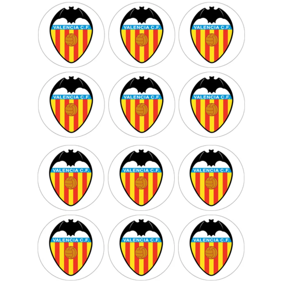 Juego de 12 Impresiones en Papel de Azúcar Valencia