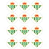 Juego de 12 Impresiones en Papel de Azúcar Real Betis