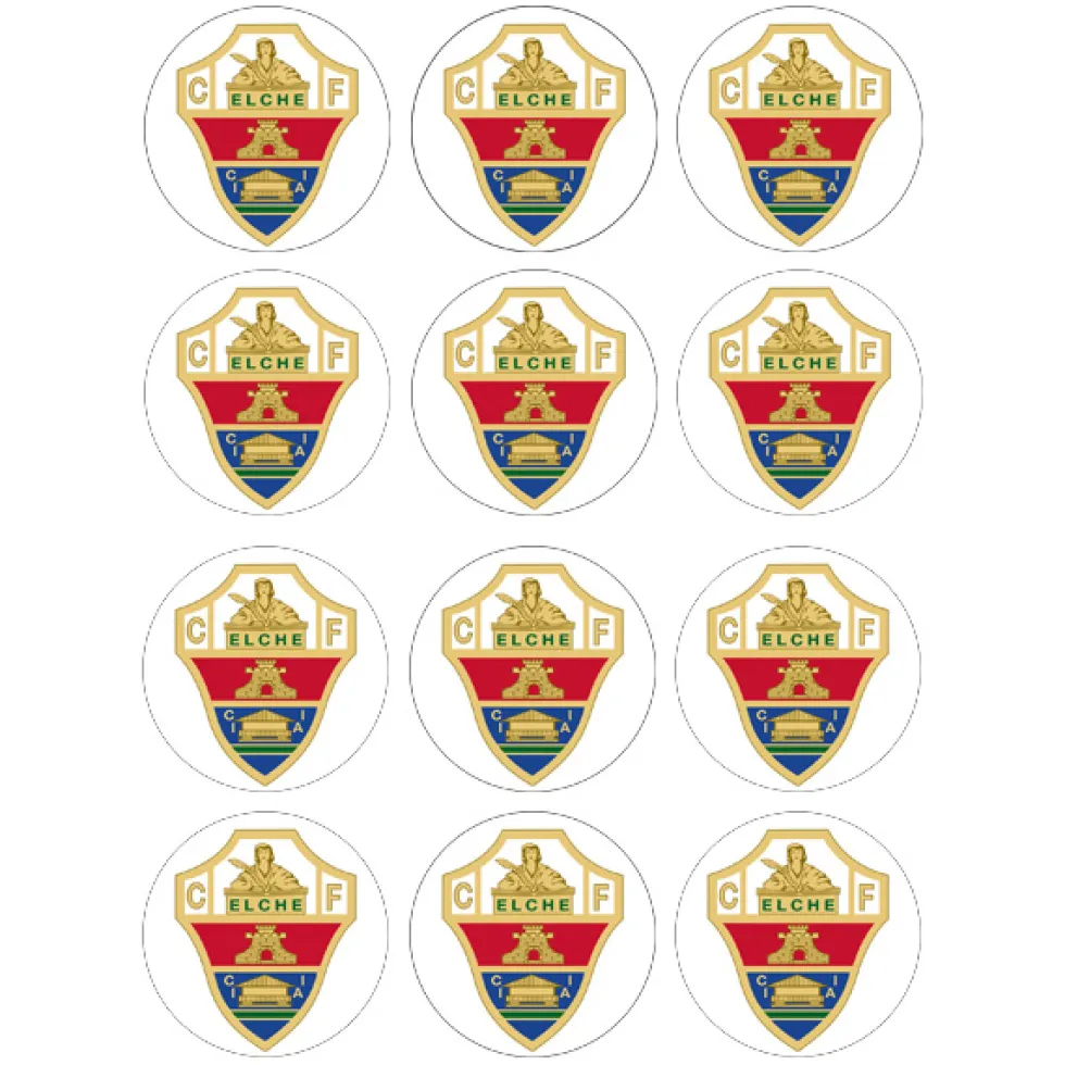 Juego de 12 Impresiones en Papel de Azúcar Elche
