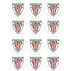 Juego de 12 Impresiones en Papel de Azúcar Athletic de Bilbao​