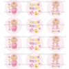 Juego de 12 Impresiones en Papel de Azúcar Baby Girl Modelo A 6 cm