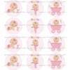 Juego de 12 Impresiones en Papel de Azúcar Baby Girl Modelo B 6 cm