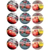 Juego de 12 Impresiones en Papel de Azúcar Cars