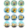 Juego de 12 Impresiones en Papel de Azúcar Minions