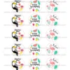 Juego de 15 Impresiones en Papel de Azúcar Verano Modelo A 5 cm