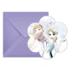 Juego de 6 Invitaciones Frozen Sparkle