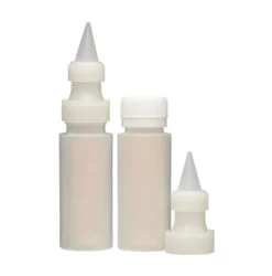 Juego de 2 mini botellas con boquilla para decorar