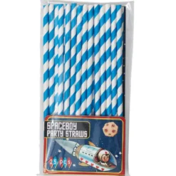 Juego de 25 Pajitas Azul Vintage
