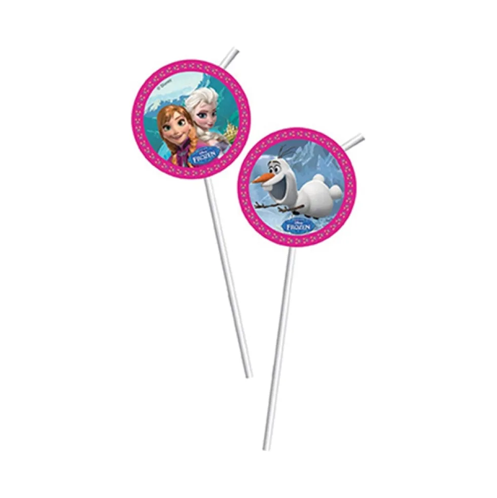 Juego de 6 Pajitas de Frozen