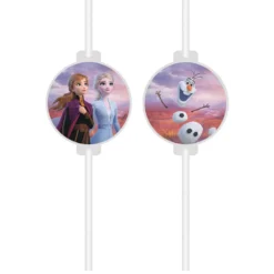 Juego de 4 Pajitas de Papel Frozen 2