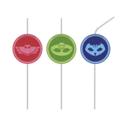 Juego de 6 Pajitas Pj Masks