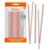 Juego de 80 Pajitas Rosas y Blancas
