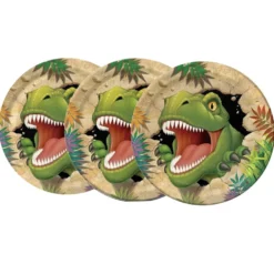 Juego de 8 Platos Dinos 23 cm