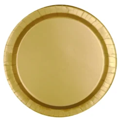 Juego de 8 Platos Dorados 17 cm