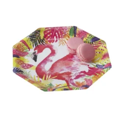 Juego de 8 Platos Flamingo Fun 25 cm