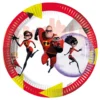Juego de 8 Platos Los Increibles 22 cm