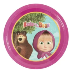 Juego de 8 Platos Masha y el Oso 22,5 cm